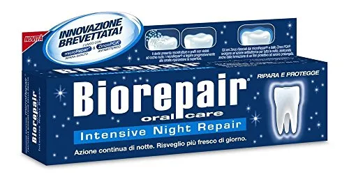 Biorepair Intensive Night Repair Zahnpasta 75 ml - Zahnpasta mit intensivem Repair-Effekt für nächtlichen Schutz und Regeneration der Zähne, ideal für empfindliche Zähne.