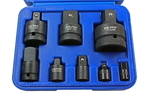 US Pro 1488 Schlagschrauber Nuss Adapter-Satz 8-tlg. 1/4"-1" Reduzierstück Steckschlüssel