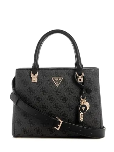 GUESS Noelle II Umhängetasche Dunkelgrau - Elegante Umhängetasche mit mehreren Innenfächern für übersichtliche Aufbewahrung. Verstellbarer Schulterriemen für individuellen Tragekomfort. Hergestellt aus hochwertigem, recyceltem Material für Langlebigkeit.
