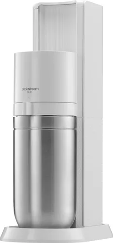 SodaStream Wassersprudler Duo - Kompakter Wassersprudler mit CO2-Zylinder und 2 spülmaschinenfesten Flaschen für frisches Sprudelwasser zuhause und unterwegs