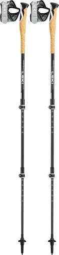 Leki Cross Trail Lite Carbon Trekkingstöcke 100 - 135 cm - Wanderstöcke aus hochwertigem Carbon, extrem leicht (213 g) und mit innovativem Cross Shark Griff für optimale Kraftübertragung und Komfort beim Wandern und Trailrunning.