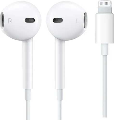 Apple EarPods Lightning mit Fernbedienung + Mikrofon MMTN2ZM/A - Weiß - Die Apple EarPods bieten ein ergonomisches Design für optimalen Tragekomfort. Mit integrierter Fernbedienung steuern Sie Musik und Anrufe einfach und bequem. Ideal für iPhone und iPad.