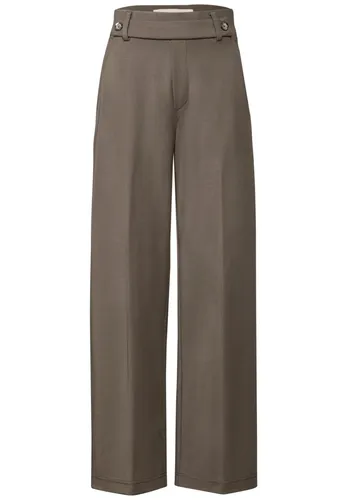 STREET ONE Straight Leg Hose - Damen-Hosen im Casual Fit mit High Waist und Straight Legs, ideal für bequeme Outfits, aus Viskosemix mit Stretch für optimalen Tragekomfort.