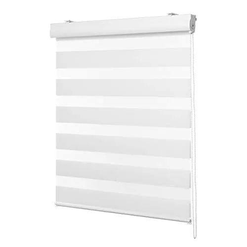 Ventanara Doppelrollo Weiß Matt mit Kassette 160x160 cm - Flexibler Sichtschutz - Stilvolles Doppelrollo in Weiß (160x160 cm) mit Kassette. Individuell einstellbar für optimalen Sicht- und Sonnenschutz. Ideal für Wohn-, Schlaf- und Badezimmer. Inklusive Montagematerial für einfache Installation.