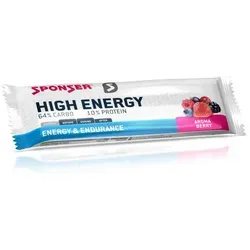Sponser High Energy Bar Box 30 Riegel 45g Berry - Energieriegel für Fitness, 30 leckere Berry-Riegel, ideal für langanhaltende Energie während des Trainings, Mindesthaltbarkeit 6 Monate+
