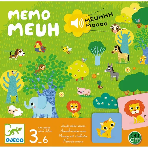 DJECO Memo Meuh - Action- und Reflexspiele - Gesellschaftsspiele von DJECO, fördert spielerisch das Gedächtnis und die Reaktionsfähigkeit mit bunten Tiermotiven.