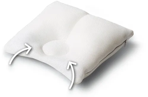 Träumeland Entwicklungskissen CAREFOR (0-8 Monate) - Babykopfkissen 28x32x7 cm, fördert gesunden Schlaf für Neugeborene, ideal für Babys bis 8 Monate.