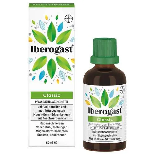 Iberogast Classic 50 ML - Pflanzliches Arzneimittel für Magen-Darm-Erkrankungen, ideal zur Linderung von Reizmagen und Reizdarmsyndrom. Unterstützt bei Gastritis-Beschwerden und enthält natürliche Wirkstoffe.