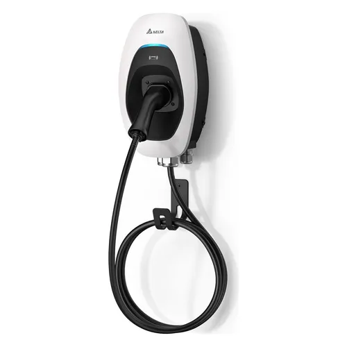 Delta Electronics Wallbox AC MAX 11kW | EIAW-E11KTBE5A02 - Ladestation mit 5m Typ 2 Kabel, KfW-förderfähig, Smart Charging-fähig (OCPP) und wetterfest (IP55) - ideal für umweltbewusste Fahrer.