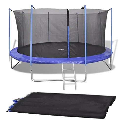 vidaXL Sicherheitsnetz PE Ersatznetz für Trampoline 3,05-4,57m - Hochwertiges Fangnetz für optimale Sicherheit, passend für Trampoline von 3,05 bis 4,57m – ideal für den Garten.