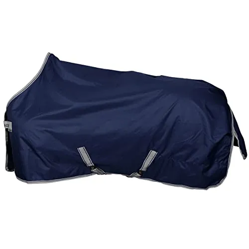 Bucas Outdoordecke 300g Freedom Turnout Navy/Silver 120 - Reiten: Wasserdichte und atmungsaktive 300g Weidedecke mit strapazierfähigem Ripstop-Gewebe für optimalen Kälteschutz und hohen Tragekomfort.