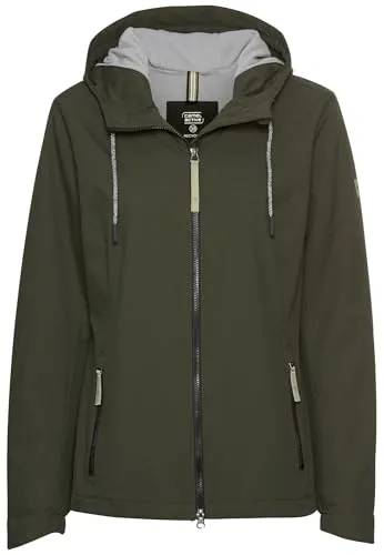 camel active Damen Funktionsjacke mit Abnehmbarer Kapuze Waldgrün - Wasserabweisende und winddichte Jacke für Damen, ideal für Outdoor-Aktivitäten. Atmungsaktive Materialien bieten hohen Tragekomfort. Praktische abnehmbare Kapuze für vielseitigen Einsatz.