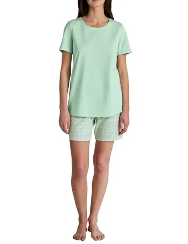 CALIDA Flower Nights Kurz-Pyjama Damen - Schlafanzüge für Damen, hautfreundlich und pflegeleicht, mit elastischem Hosenbund für hohen Tragekomfort und langlebige Qualität.