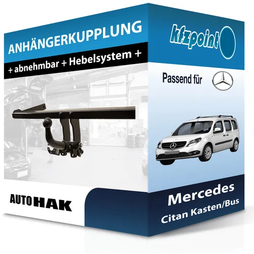 Abnehmbare Auto Hak Anhängerkupplung für Renault Kangoo 2008-2013 - Anhängerkupplung von Auto Hak: abnehmbar, 1350 kg Anhängelast, keine Eintragung in Fahrzeugpapiere nötig - ideal für flexibles Anhängen!