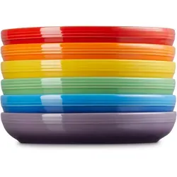 Le Creuset Suppenteller Coupe 27cm 6er Set Regenbogen - Elegantes 6er Set aus Suppentellern in Regenbogenfarben, ideal für festliche Anlässe oder den täglichen Gebrauch. Robuste Qualität für langanhaltende Freude beim Servieren.
