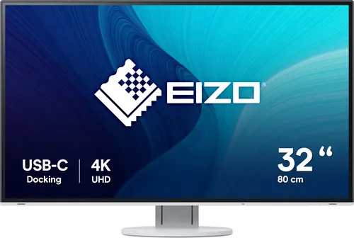 EIZO FlexScan EV3285-WT 4K Monitor - Monitore mit 31.5" (80 cm) Diagonale, 4K Ultra HD Auflösung und hervorragender Bildqualität, perfekt für Büroarbeiten und kreative Anwendungen.