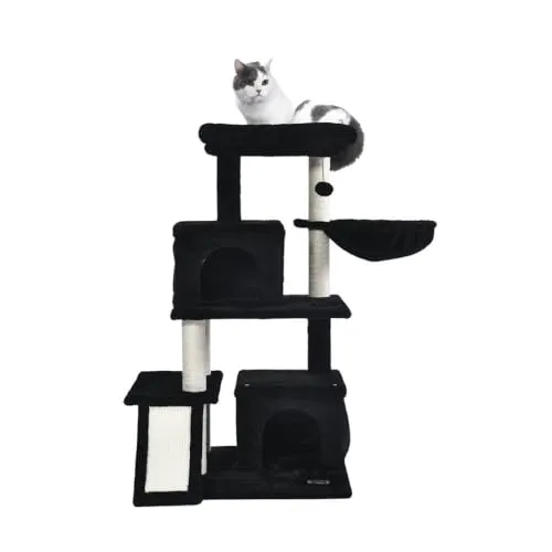 Home Deluxe Kratzbaum RUBY - Eleganter Rückzugsort für Katzen - Kratzbaum RUBY - Schwarz, 100 x 49 x 49 cm. Ein stilvoller Kratzbaum, der nicht nur als Blickfang dient, sondern auch einen komfortablen Wohlfühlort für Deine Katze bietet.