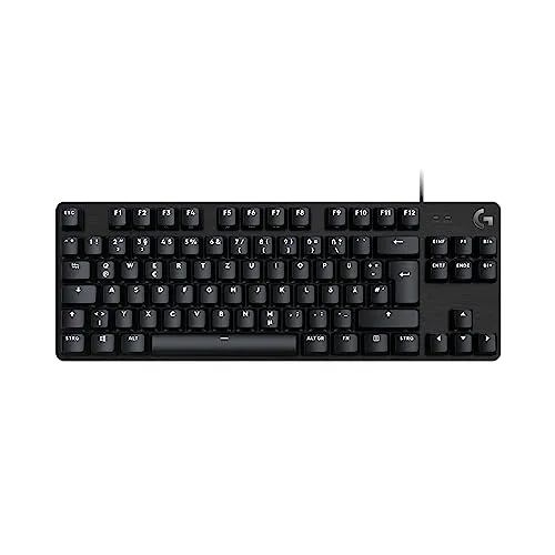Logitech G413 TKL SE BLACK DEU CENTRAL - QWERTZ Gaming Tastatur, Hintergrundbeleuchtet in Weiß und mit Multimedia-Funktionen
