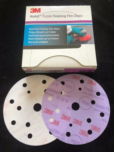 3M 51156 Schleifscheiben 260L+ Hookit Purple Ø150mm 16-Loch P600 - Schleifscheiben für eine feine Oberflächenbearbeitung, ideal für Holz und Lacke, mit Hookit-System für einfachen Wechsel.