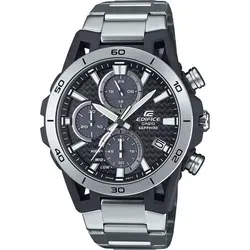 Casio Edifice Silber Herren Armbanduhr EFS-S640D-1AVUEF - Armbanduhr mit Edelstahl-Armband und Solar-Technologie, bietet 24-Stunden-Anzeige und ist bis 10 bar wasserdicht – ideal für aktive Herren.
