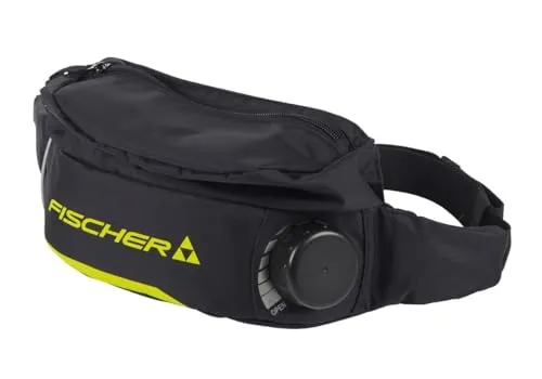 Fischer Professional Drinkgürtel, Black-Yellow - Gürteltaschen für Sportler, mit praktischem Design und sicherem Halt für Flaschen während des Trainings.