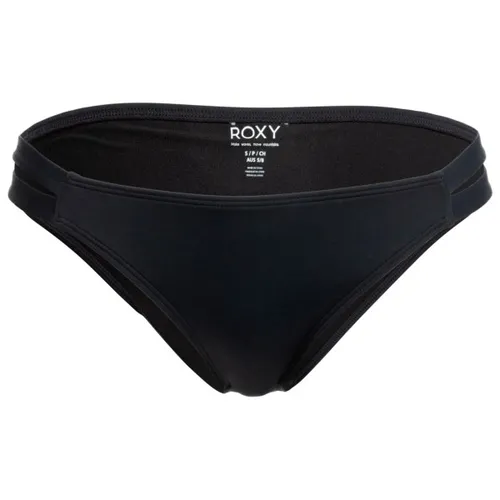 Roxy Women's Beach Classics Bikini Bottom XL Schwarz - Bikinihose aus 85% recyceltem Polyester für nachhaltigen Komfort. Perfekt für den Strand oder Schwimmbad, bietet Stretch für optimale Passform.