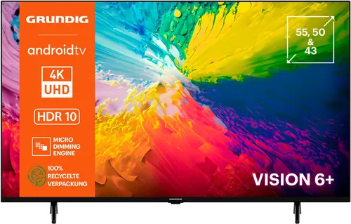 GRUNDIG 55 VOE 73 - 55 Zoll LED TV, 4K UHD, Dolby Digital, nachhaltig produziert mit 100% recycelter Verpackung und beeindruckendem Sound