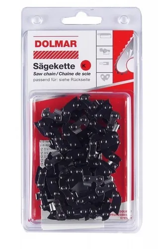 Dolmar Sägekette 958291056 - Kettensägenkette mit 56 Treibgliedern und 1,1 mm Gliedstärke, ideal für präzise Schnitte und hohe Leistung.