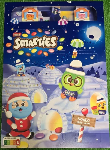  Smarties 3D Adventskalender Nestle Schokolade Figuren plastikfrei 51,52€/kg