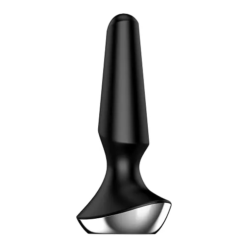 Satisfyer Plug Vibrator mit App Steuerung, Plug-ilicious 2 Connect App, wasserdicht (IPX7), hautfreundliches Silikon, Farbe:schwarz