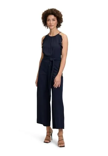 Vera Mont Damen Jumpsuit mit Volant Night Sky, 42 - Latzhosen für Damen, figurumspielender Schnitt mit elegantem amerikanischen Ausschnitt und modischem Bindeband für einen stilvollen Look.