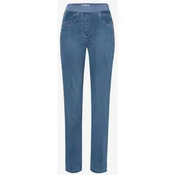 Raphaela by Brax Pamina Fun Light Denim & Colors - Schlupfhose in elastischer Denim-Qualität, Slim Fit aus hochwertigem Baumwollstretch, nachhaltig produziert und mit dekorativen Teilungsnähten für einen eleganten Look.