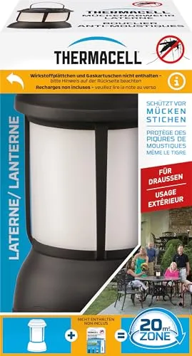 ThermaCell Insektenabwehrgerät - Mückenabwehr Laterne mit LED-Licht - Insektenabwehrgeräte, effektiver Mückenschutz ohne Wirkstoffe, ideal für entspannte Abende im Freien.