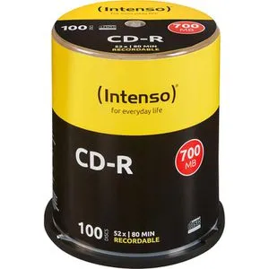 Intenso CD Rohlinge 100er Spindel 700MB 52-fach, 100 Stück