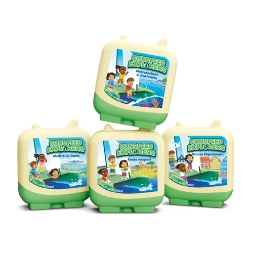 tonies Hörspielfigur Sunspeed Explorers Set - Kinder-Musikboxen mit 129 Minuten Spieldauer, ideal für spannende Abenteuer und kreative Geschichten für Kinder ab 3 Jahren.