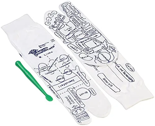 newgen medicals Massagesocken: Druckpunkt-Socken für Fuß-Reflexzonen-Massage, Gr. 41-43 (Akupressur Socken, akkupressur, Fußmassagegerät)