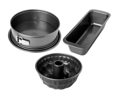 Birkmann Easy Baking Backformen-Set 3-tlg. - Springformen-Set mit hochwertiger Antihaftbeschichtung für müheloses Backen und einfache Reinigung, ideal für kreative Bäcker.