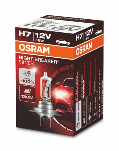 H7 Lampe OSRAM 55 Watt Night Breaker SILVER 64210NL PX26d 55W Scheinwerfer
