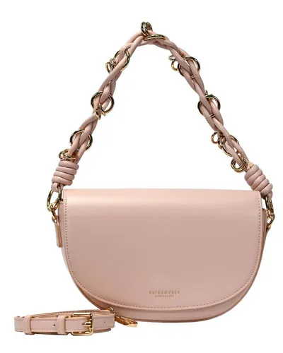 Seidenfelt Manufaktur Umhängetasche SUNDBY-Saddlebag, Vegan in Rosa - Elegante Umhängetasche aus veganem Material, schmutzabweisend und mit verstellbarem Schulterriemen. Perfekt für den täglichen Gebrauch und handgepäcktauglich.