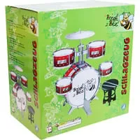 Boogie Bee Schlagzeug für Kinder - VEDES Großhandel GmbH - Robustes Schlagzeug für Kinder ab 3 Jahren, inkl. Basstrommel, Hi-Hat und Trommelstöcken. Ideal für die musikalische Früherziehung mit kompakten Maßen von 75x58x41 cm.