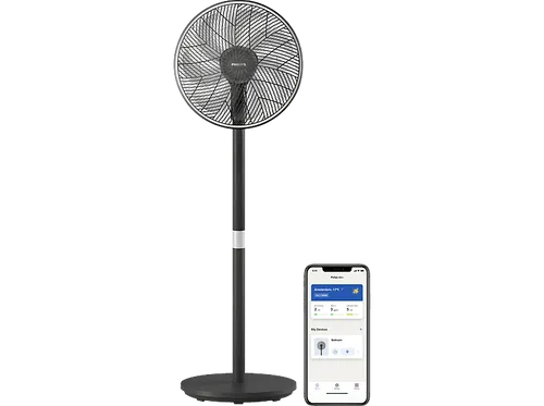 Philips Standventilator CX3550/01 Serie 3000 - Ventilatoren mit SilentWings-Technologie für extrem leisen Betrieb (nur 23 dB), 2-in-1 Tisch- & Standventilator, neig- & drehbar, ideal für entspannende Kühlung.