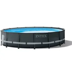 16Ft X 48In Ultra Xtr Frame Pool Set - Stahlrahmenpool mit 19.156 l Wasserinhalt, inklusive Sandfilteranlage und Sicherheitsleiter für sicheren Badespaß