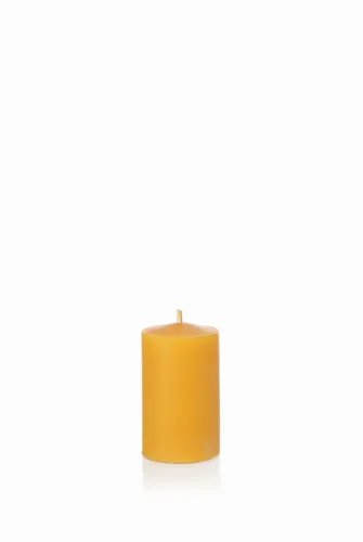 INNA-Glas Bienenwachskerze BABETTE, natur-gelb, 8 cm, Ø5 cm, 24h