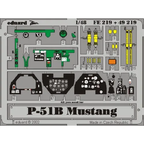 MW22 EDUARD FE219 P-51B 1/48 ZOOM SET for TAMIYA