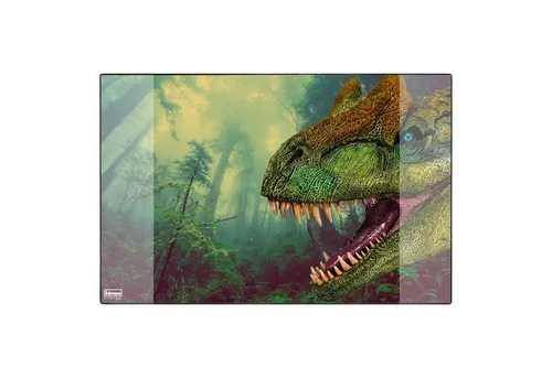 Idena 10452 - Schreibtischunterlage Dinosaurier, ca. 58,5 x 38,5 cm, rutschhemmend und ideal für kleine Dino-Fans