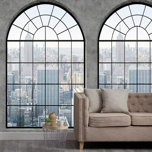 Fototapete Vlies New York Skyline Fenster Industrial Grau Blau ML6201 - Tapeten für ein beeindruckendes Raumgefühl mit einem atemberaubenden Blick auf die New Yorker Skyline. Einfach anzubringen, kratzfest und leicht zu reinigen – die perfekte Wahl für lebendige Räume.