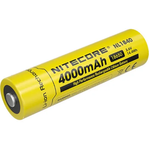 Nitecore NL1840 Akku 18650, 4000 mAh - Hochleistungsakku für langlebige Energieversorgung, ideal für Taschenlampen und elektronische Geräte.