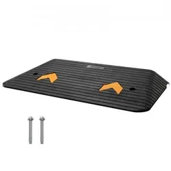 VEVOR Schwellenrampe 90,2x53,34 cm aus Gummi - Rampen für barrierefreien Zugang, maximale Belastbarkeit von 15 Tonnen, ideal für den Einsatz bei Türschwellen und Bordsteinen.