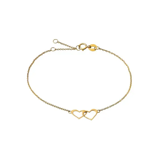 Xenox Damen Armband Fine Offene Herzen 585 Gelbgold - Elegantes Armband aus 14 Karat Gelbgold, ideal für jeden Anlass. Zeitloses Design mit offenen Herzen, perfekt für stilbewusste Frauen.