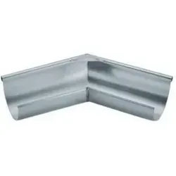 Rinnenwinkel Grömo Außeneck 45° - Halbrund Zink 300mm - Sonstige Elektroinstallationsartikel, ideal für die effiziente Ableitung von Regenwasser mit robustem Zinkmaterial und verschiedenen Größen erhältlich.